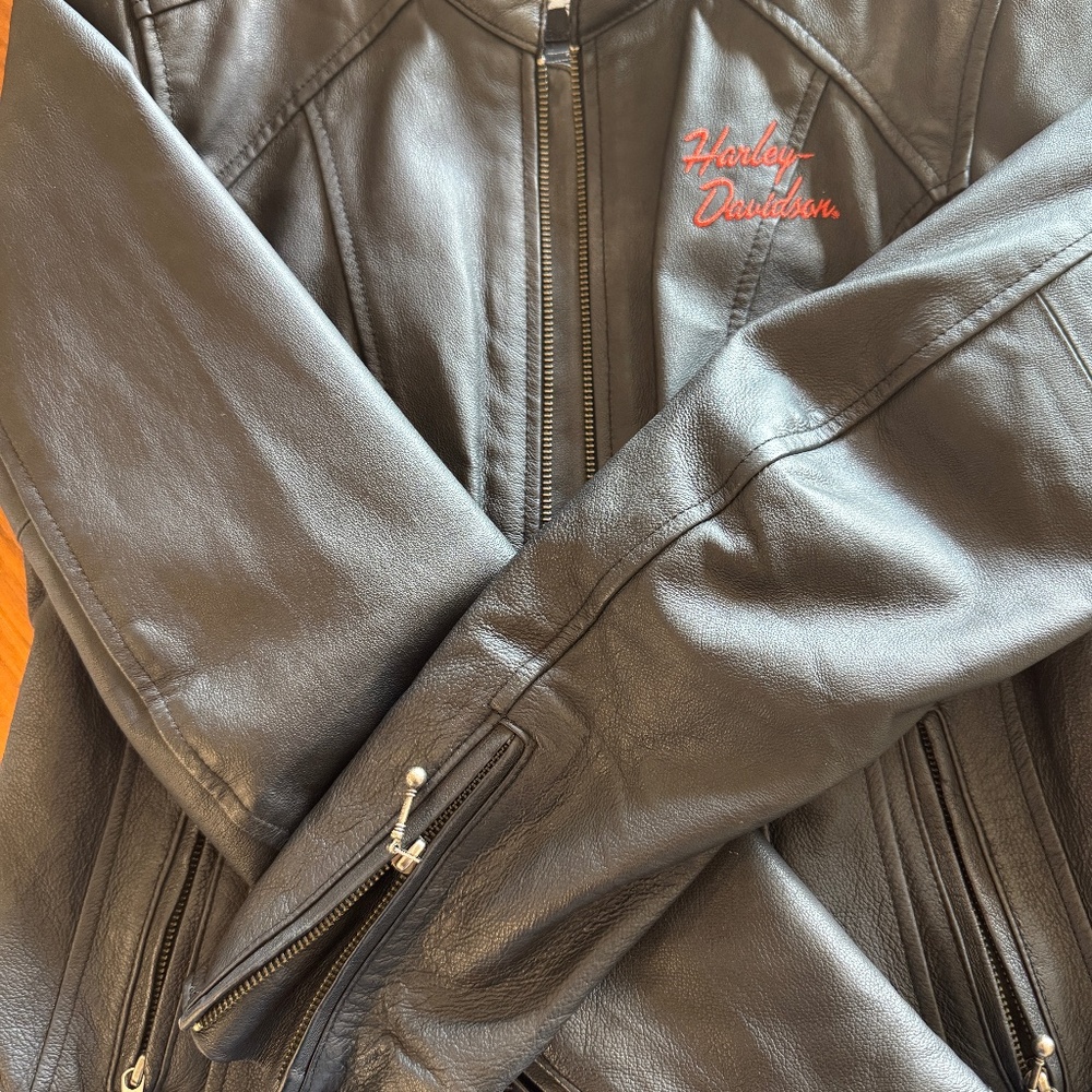 Harley Davidson Genuine Leather Heavyweight Jacket Coat. Size M - Picture 5 of 5